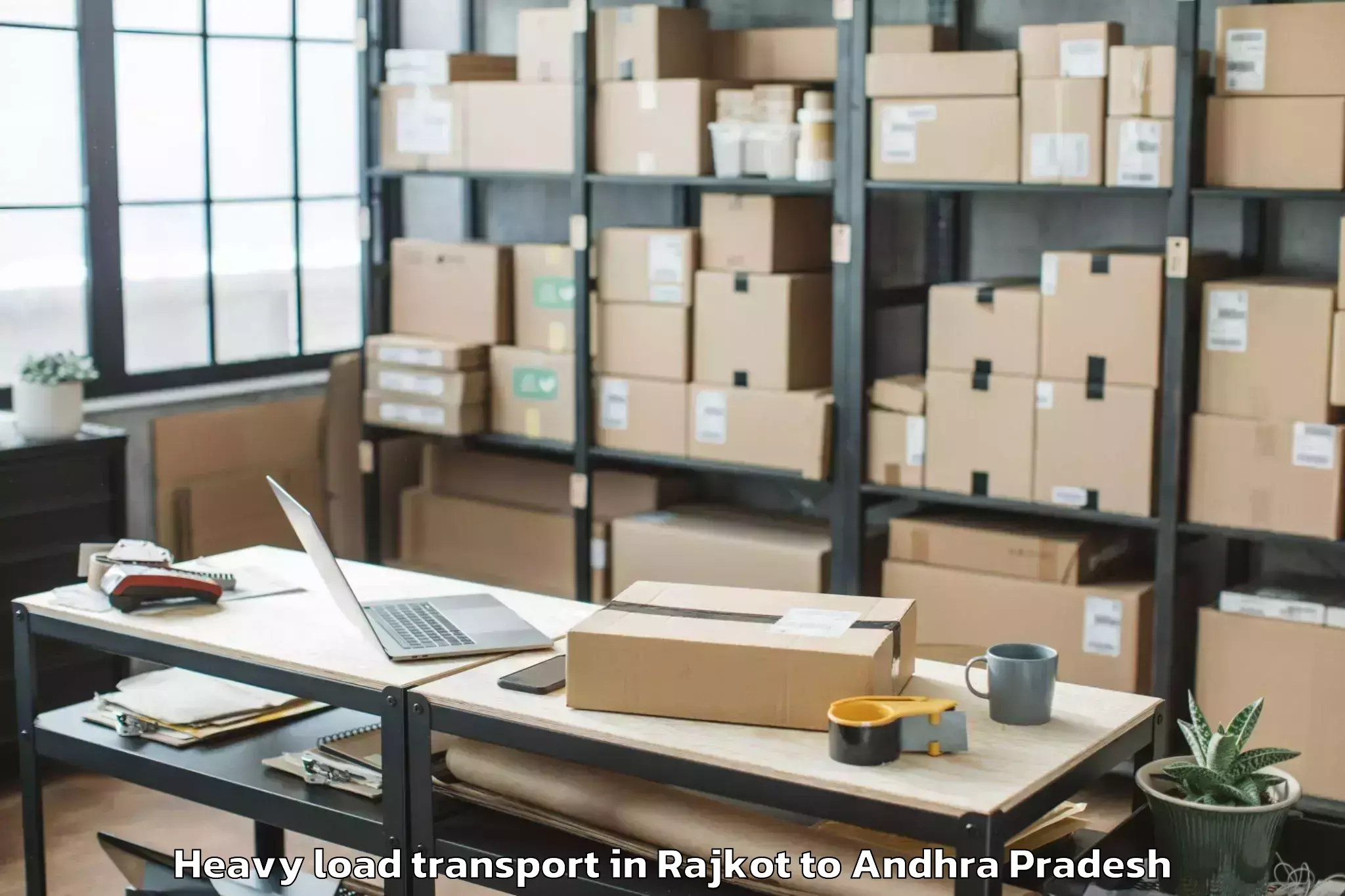 Professional Rajkot to Bhimunipatnam Heavy Load Transport